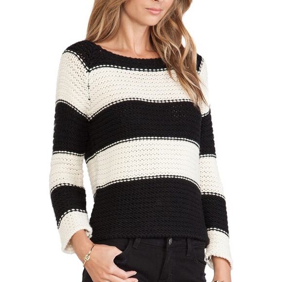 Sanctuary Revolve Striped Knit Wool Blend Sweater - Picture 2 of 8